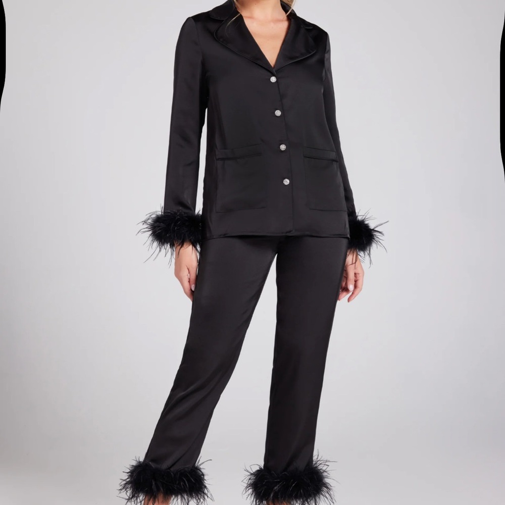 Nadine merabi feather pajamas